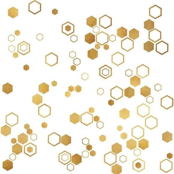 Honeycomb Wall Decals Hexagon Vinyl Wall Decals Geometric Wall Decals Honey - Picture 1 of 8